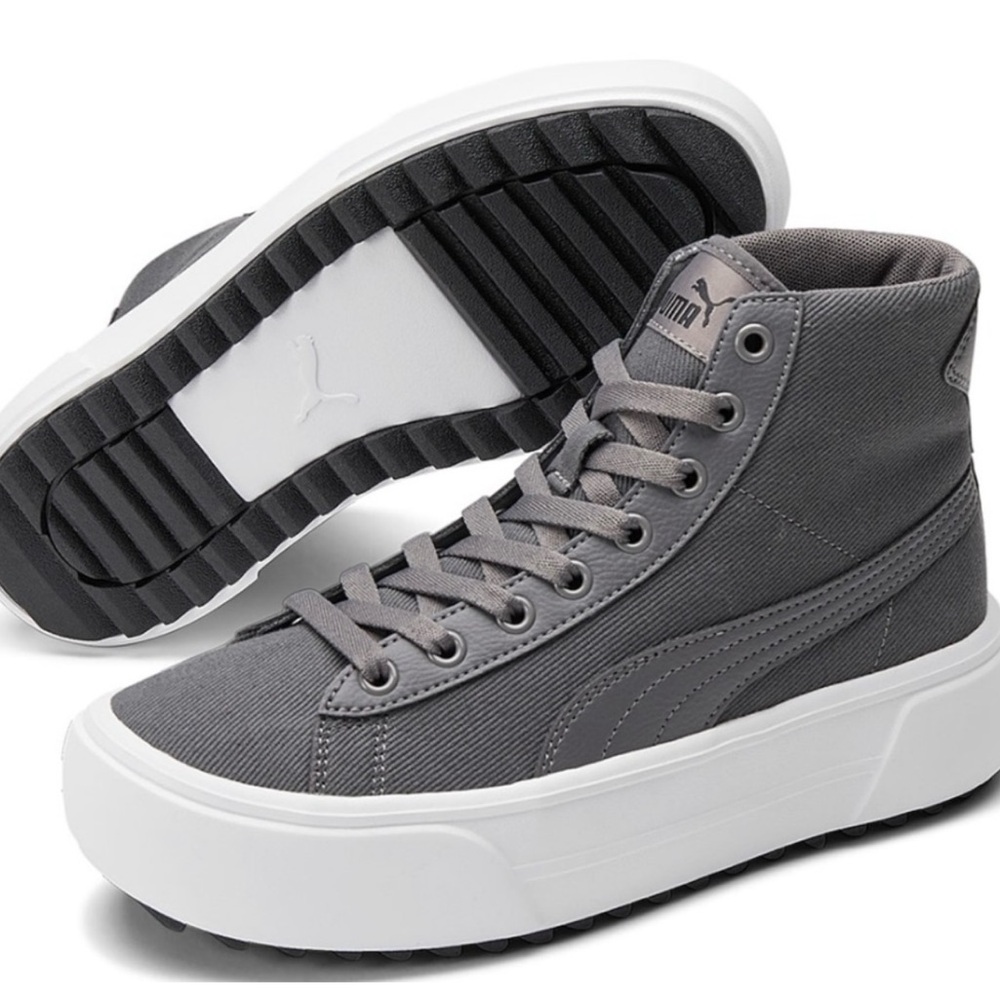 Puma Charcoal and White Platform Sneaker